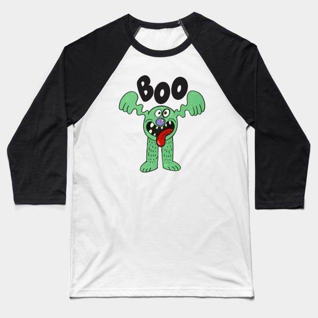 Boo3 Baseball T-Shirt by June Rachelson-Ospa